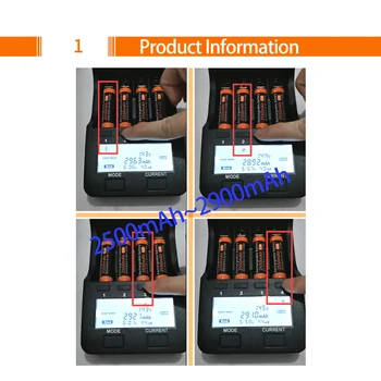 1.2 V NI-MH AA un AAA uzlādējamās baterijas AA 2A 2500 - 2900mAh un AAA 3A 900 - 1100mAh oriģināls baterijas
