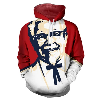 CJLM 2018 Modes Pavasara Vīriešiem, Hoodies 3d KFC Iespiestas Grafikas O-veida kakla sporta Krekls Gadījuma Ilgtermiņa piedurknēm Apkakli Mētelis Sudaderas Hombre