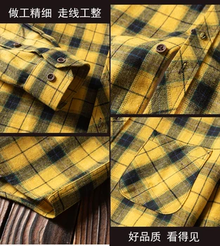 Rudens vīriešu apģērbs krekli ar garām piedurknēm pleds gadījuma forši krekli zaudēt lielajam plus lieluma 7XL 8XL 9XL 10XL krekla kabatām zaļā 60