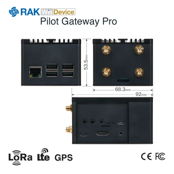 RAK7243 Izmēģinājuma Gateway Pro 4G LoRa Vārti Modulis PoC Aveņu Pi 3B+ SX1301 RAK2013 Mobilo sakaru Modulis ar GPS Lora Antenas Q199
