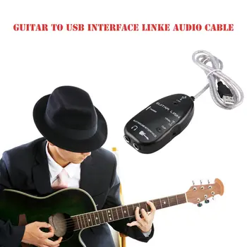 Elektriskā Ģitāra Link USB Audio Kabeli, Interfeiss Guitarlink Novest pie Datora, PC, MAC MP3 Ierakstu XP Ar Vadītāja Programmatūru Karstā