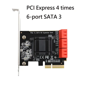 6Gbps PCI Express ASM1166 PCIe sata 6G paplašināšanas Karti sata 3.0 adapteris HUB PCI express 4X SATA Adapteri Datoru komponentes