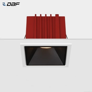 [DBF]2020 Stilīgs Anti Glare Griesti, Padziļinājumā LED Downlight 7W 12W Aptumšojami Kvadrātveida LED Griestu Spot Gaismas Pic Fona