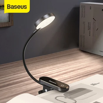 Baseus USB Light Mini LED Lasījumā Galda Lampa, Uzlādējams Acu aizsardzība, Regulējamas Gultas Lampa, Guļamistaba, Nakts Apgaismojums, Mājas