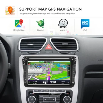 Camecho 2Din Auto Radio Android Auto Multimediju GPS Spēlētājs 2din Auto Radio Auto VW Volkswagen, Seat Skoda Passat b6 b7 Golf, Polo