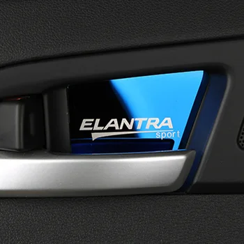 Automašīnu durvju bļodā dekorēts plāksteris interjera Roktura Aizsargs Vāka uzlīme Par Hyundai Elantra 2016 2017 2018 2019 piederumi