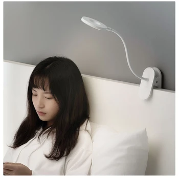 Yeelight LED Galda Lampa Klipu Nakts Gaisma USB Lādējamu 360 Grādu Regulējams Dimming Lasīšanas Lampas Guļamistabas