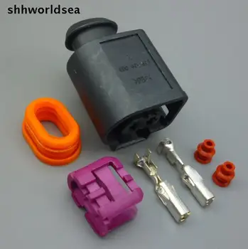 Shhworldsea 10Set 2 pin kloķvārpstas stāvokļa sprausla plug Auto degvielas inžektors savienotājs Miglas lukturi ģenerators ragu plug VW
