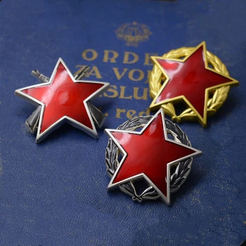 WW II CCCP Padomju Savienības Nozīmītes Dienvidslāvijas Venēra, Aizsargiem, Policistiem Klp Partizānu Sarkanā Zvaigzne PSRS Medaļu Broša Pin