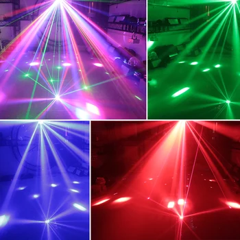 SVEŠZEMJU Tālvadības DMX RGBW LED Lāzera Strobe Disko DJ Stars Vietas, Skatuves Apgaismojuma Efektu Puse Deju Klubs Kāzu Tauriņš Gaismas