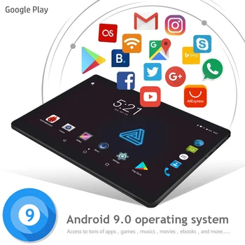 Ir 2021. Jaunākās 10 collu Planšetdatoru Android 9.0 Četrkodolu 6GB RAM atmiņa, 128GB ROM, Bluetooth 5.0 MP IPS 1280*800 GPS tālruni, Tabletes 10.1