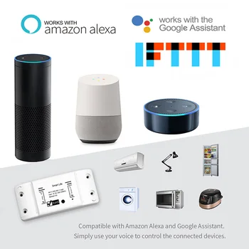 Smart Tālvadības Bezvadu WiFi Smart Gaismas Slēdzis Universālais Slēdzis Taimeris Smart Dzīves APP Kontroli, Alexa, Google Home