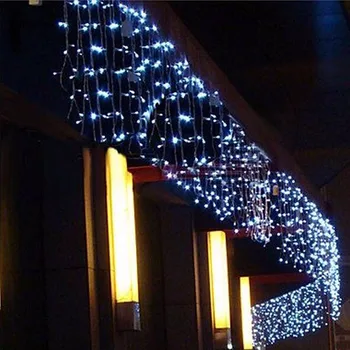 5M 16,4 pēdas krituma 0,4 m 0.5 m 0,6 m LED String Gaismas, Aizkaru, Lāsteku Vainags Ziemassvētku Brīvdienu Kāzu Puse, Āra Apdare