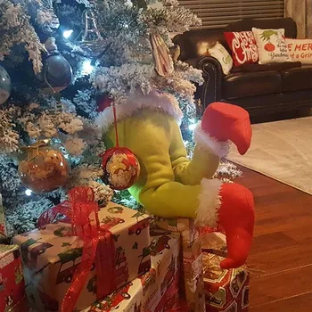Ziemassvētku radošā Āmuļi Vainags kā ziemassvētku zaglis nozaga ziemassvētku vainags Ziemassvētku Dekori Mājas Ziemassvētku Rotājumi