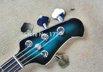 Augstākās kvalitātes FDMB-7013 tumši zila sunburst krāsā, ciets ķermenis rožkoka fretboard 4 stīgas, Musicman Bass , Bezmaksas piegāde