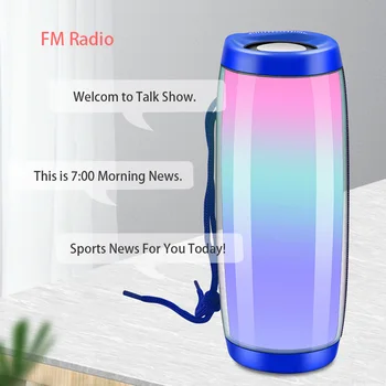 Portatīvie Skaļruņi Bluetooth Kolonnas Bezvadu Bluetooth Skaļruni, Spēcīgs Augstu BoomBox Āra Bass HIFI TF FM Radio ar LED Gaismas