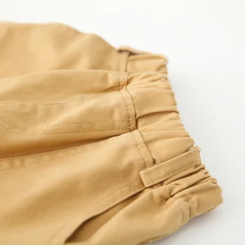 WLG Rudens zēnu modes bikses bērniem kabatas armijas haki zaļā kravas bikses puika visu maču bikses