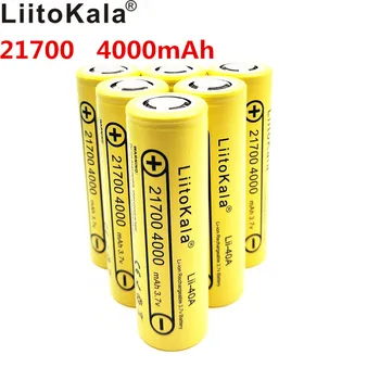 Liitokala JAUNU 21700 li-lon akumulatora 4000 mAh 3,7 V 15A izplūdes ātrums 5C trīskāršu automašīnas akumulators litija baterijas Elektriskās baterijas