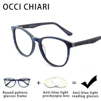 Zilā Gaisma Pretbloķēšanas Brilles Sievietēm Krokodils Modelis Rāmji, Brilles Datoru, Optisko Briļļu Receptes lunette OCCI CHIARI