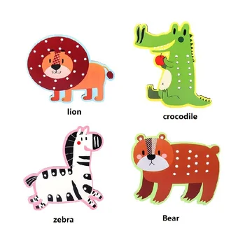 Lidot AC Rotaļlieta - Koka Cilpu Dzīvnieku augļu Vītnes Rotaļlietas Ceļojumu Spēli Montessori Agrīnās Mācīšanās naudas Mehānisko Prasmes Izglītības Dāvanu