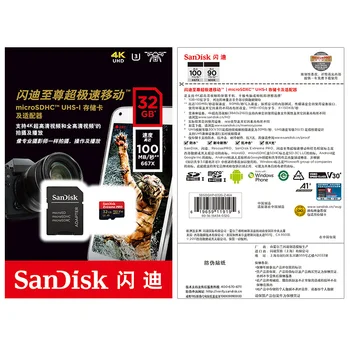 SanDisk Extreme PRO micro SD Karte 64GB microSD 32GB microSDHC SDXCUHS-es Digital Atmiņas Karte, class 10 V30 A1 U3 4K