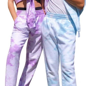 Plus Lieluma Neona Tie Krāsošanas Joggers Augsta Vidukļa Ilgi Baggy Bikses Sievietēm Treniņbikses Brīvs Bikses 2020 Rudens Ziemas Drēbes Streetwear