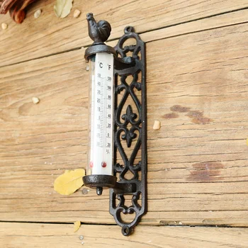 Retro Iekštelpu Termometrs Mājās Radošais Dārzs Dārza Sienas piestiprināms pie Eiropas stila Termometrs Mājas Apdare