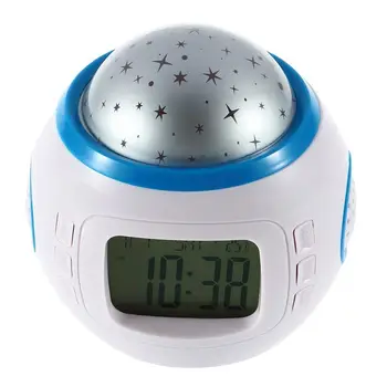 Mūzikas Zvaigžņotām Debesīm Projekcijas Ciparu Pulkstenis LED Projektors Modinātājs Multifuction Kalendārs Pulksteņi Nakts Gaisma Mājas Apdare