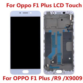 JIEYER Par OPPO F1 Plus R9 X9009 R9m R9tm LCD + Touch Screen Digitizer Sensors +Rāmis pilnīgi Montāža Rezerves Daļas