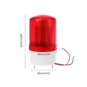 220V/12V/24V LED Signāla Gaismas Brīdinājuma Signāls, Lampu Svilpe Rotācijas Flash Avārijas Skaņas Signāla Gaisma