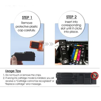 5 - Pack Saderīgs Tintes Kasetnes ar Augstas Ietilpības Nomaiņa 410 Darbu ar Epson Expression XP-830 XP-630 XP-530 XP-635