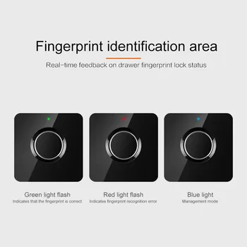 Inteliģentās Elektroniskās Bloķēšanas Slēdzenes Atvilktnes Pastkastītes Pusvadītāju Pirkstu Nospiedumu Slēdzenes Kabineta Durvīm Pirkstu Nospiedumu Slēdzene Mēbeles