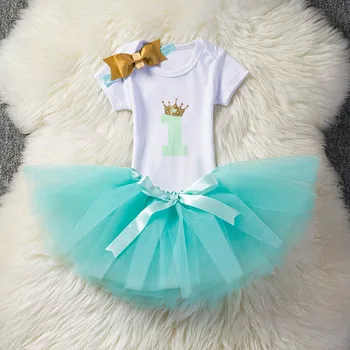 Baby Meitenes, 1. Dzimšanas dienas Kleitas maziem bērniem, Baby Kristību Tērpu Apģērbs Jaundzimušajiem-Meitenēm, Princess Puse Unicorn Tutu Kleitas