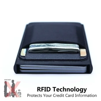 15pcs Vīriešu Biznesa Alumīnija Naudas ID Kartes Turētājs RFID Pretbloķēšanas Slim Metāla Seifu Monēta Maku kartes gadījumā kredītkaršu maku rfid