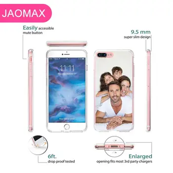 Jaomax DIY Foto Custom Tālrunis Lietā Par iPhone 12 11 pro XS MAX XR 6s 7 8 Plus 5s SE Mīksto Skaidrs, Silikona Vāciņu Atpakaļ