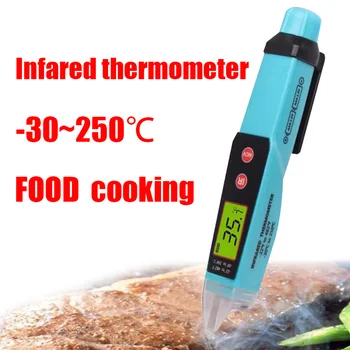 2 in 1 Mini Pārtikas, Cooking, Lāzera, Infrasarkanais Termometrs Sprieguma detektors indikators Smart bezkontakta Elektriskā pildspalva testeri mērītājs