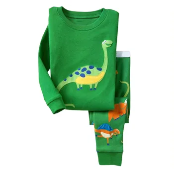 Rudens Bērnu Zēnu Apģērba Komplekts Bērniem Dinozauru Drukāt Apģērbu Komplekti Meitenēm Ar Garām Piedurknēm Top + Elsas 2-Gabals Sporta Tērps Bērniem Kostīmu