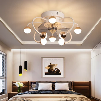 Mūsdienu Tālvadības griestu ventilators gaismas guļamistaba, ēdamistaba dzīvojamā istaba gaismas elektrisko ventilatoru integrētu griestu ventilators gaismas
