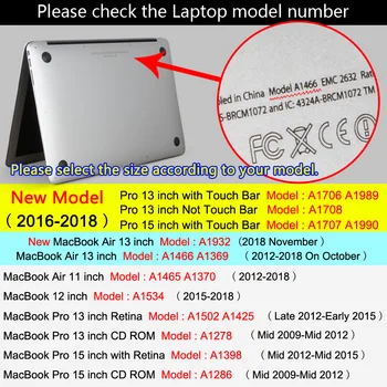 Marmora Laptop Case For APPle MacBook Pro Gaisa Retina 11 12 13 15 Mac Book 15.4 13.3 Collu Touch Bar Korpusa Piedurknēm + Tastatūra Segums
