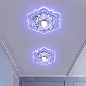 LED eju gaismas ziedu formas kristāla prožektori downlights iegulto griestu radošo koridors, dzīvojamā istaba, guļamistaba WF1016