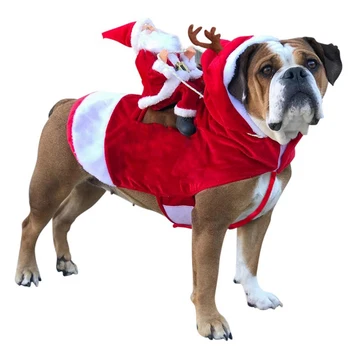 S-XXL Suņu Apģērbu Ziemā Silts Pet Suns, Jaka, Mētelis Ziemassvētku Apģērbu Santa Cosplay Apģērbs Mazs Vidējs Liels Suņu Aksesuārs