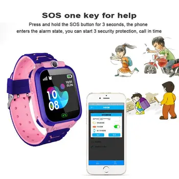 Bērnu Pozicionēšanas Smart Skatīties Q12 Smartwatch Bērniem Studentu Anti Zaudēja Smart Skatīties Balss Zvanu Par Android, IOS Telefoniem