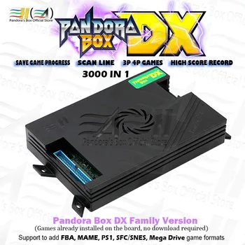 Pandora Box DX Ģimenes versiju 3000 1 Var saglabāt spēli, Augstu rezultātu ierakstīšana usb savienojumu pc, ps3 un 3P 4P Var pievienot 5000 spēle tekken 3D