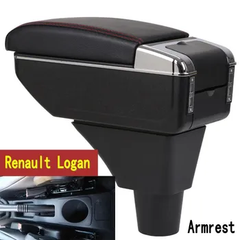 Par Renault Logan elkoņbalsti lodziņā centrālās noliktavas saturu Uzglabāšanas kaste elkoņbalsti kaste ar kausa turētājs pelnu trauku USB interfeiss 2017