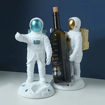 Ziemeļvalstu Kosmosa Cilvēks Sveķu Astronauts Vīna Turētājs Dzīvojamā Istaba Displejs Rotājumi Home Decoration Accessories Sarkanā Vīna Plaukts Artware