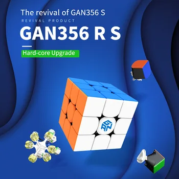 GAN 356 R S RS 3x3x3 Magic Cube 3x3 Modernizētas GAN356/356RS Profesionālās Neo Ātrums Cube Puzzle Antistresa Rotaļlietas Bērniem
