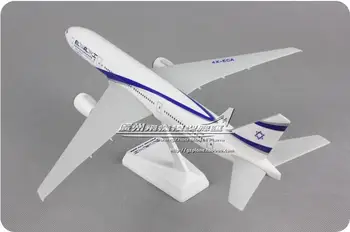 32cm plastmasas Izraēlas Aviosabiedrības Lidmašīnu Modeļa B777-200 1:200 4X-ERP Isreal Airlines Lidmašīnas Modelis W Stāvēt Gaisa kuģa Dāvanu