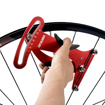 Deckas velosipēdu indikators attrezi metru tensiometer velosipēdu runāja spriedzi riteņu celtniekiem rīku sarkana