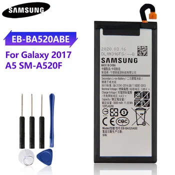 Oriģināls Akumulators, EB-BA520ABE Samsung GALAXY A5 līdz 2017. A520F SM-A520F 2017 Versija 3000mAh Tālruņa Akumulatora Nomaiņa