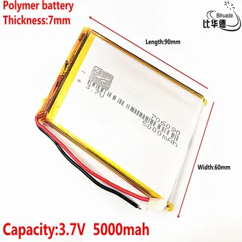 2019 Labu Qulity Litru enerģijas akumulators 3,7 v li - ion 706090 5000mAh bateriju, poewr Tablet PC Portatīvie